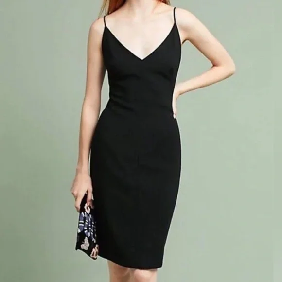 Black Halo Dresses | Black Halo Black Midi Sheath Dress Spaghetti Strap | Color: Black | Size: 4 | Breya_S's Closet